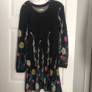 Just Funky dress black with flowers.